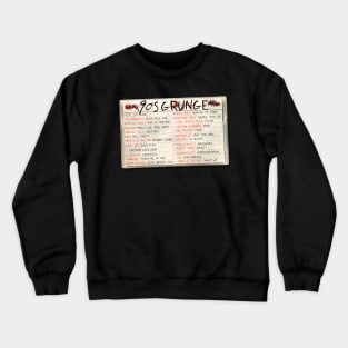 90's Grunge Rock Tape Cassette Crewneck Sweatshirt